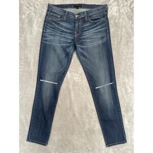 Flying Monkey Platinum Skinny Jeans Womens 26 Distressed Stretch Low Rise L8791